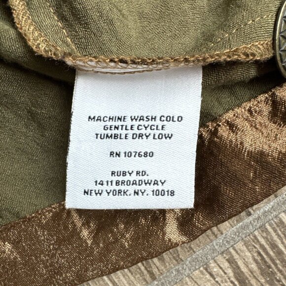 Ruby Rd Jacket Womens 8 Bronze Iridescent Lightweight Jacket‎ Pockets Metallic - Picture 7 of 9